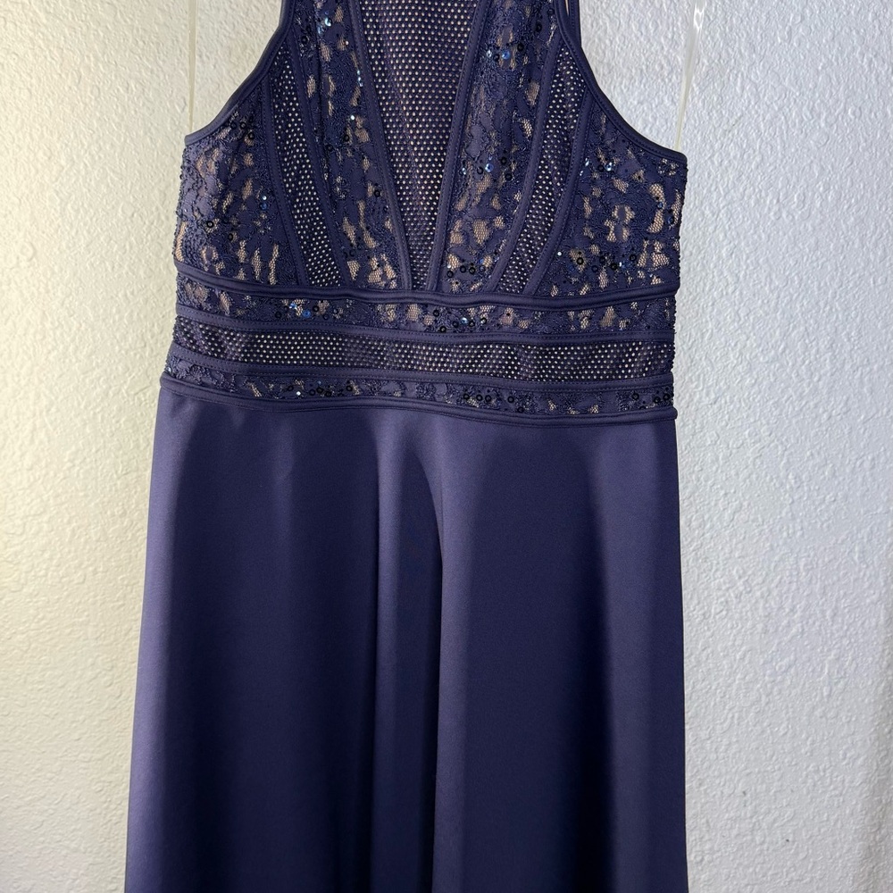 Francesca's Collections Navy and Cream Dress